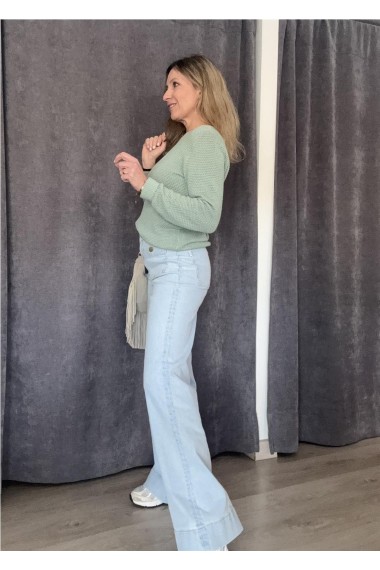 DENIM WIDE BOLSILLOS AZUL CLARO