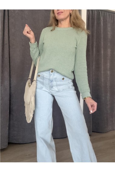 DENIM WIDE BOLSILLOS AZUL CLARO