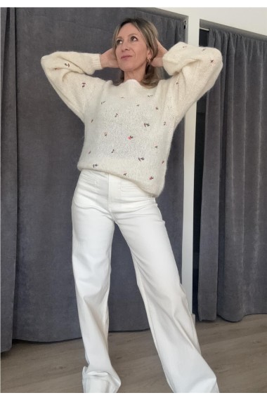 JERSEY BORDADO CRUDO