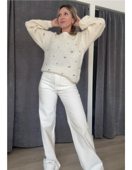 JERSEY BORDADO CRUDO