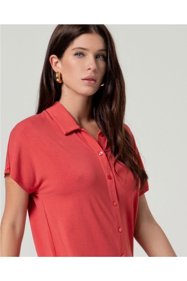 CAMISA PUNTO BAMBU ROJO 2