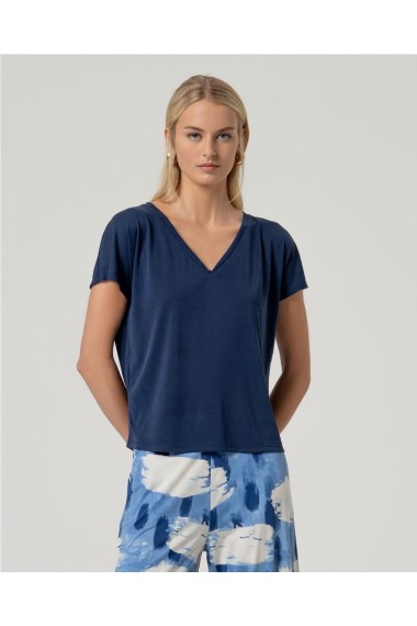 CAMISETA MODAL AZUL MARINO