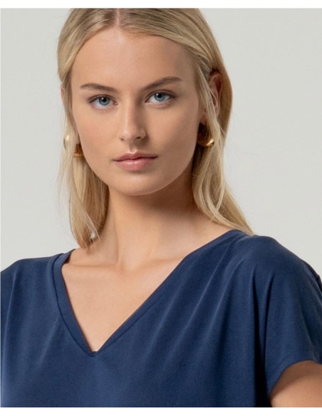 CAMISETA MODAL AZUL MARINO