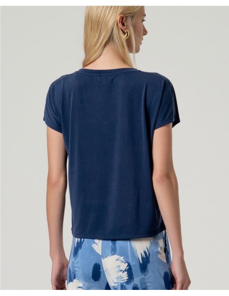 CAMISETA MODAL AZUL MARINO