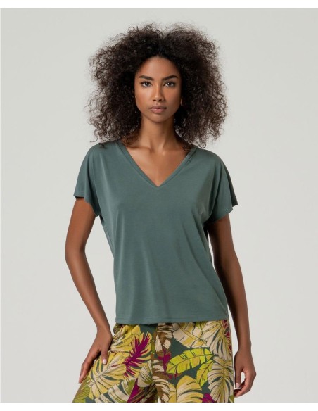 CAMISETA MODAL CAQUI