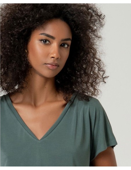 CAMISETA MODAL CAQUI