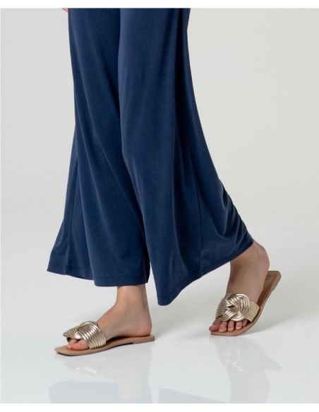 PANTALON MODAL FLUIDO AZUL MARINO
