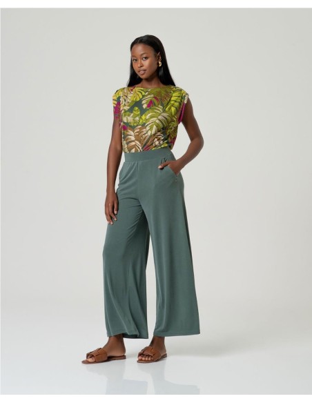 PANTALON MODAL FLUIDO VERDE