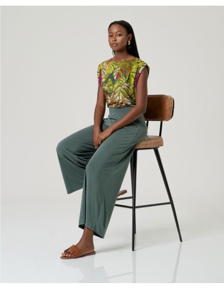 PANTALON MODAL FLUIDO VERDE