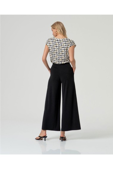 PANTALON PUNTO FLUIDO NEGRO