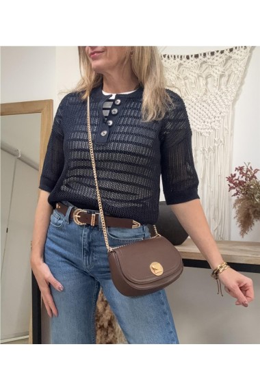 CINTURON TACHAS MARRON