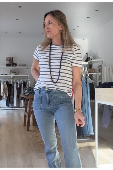 CAMSISETA LINO BEGUR AZUL