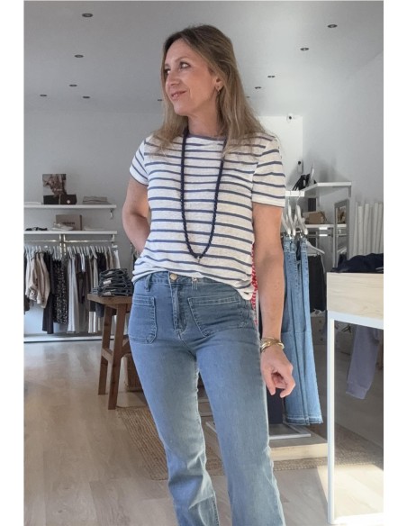 CAMSISETA LINO BEGUR AZUL