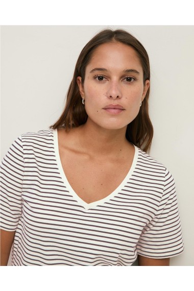 CAMISETA ORGANIC COTTON RAYAS CAQUI 2