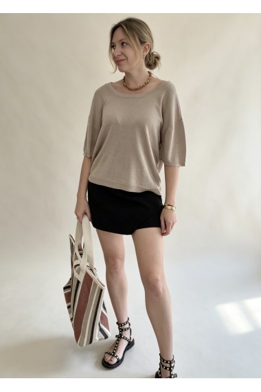 TOP PUNTO REVERSIBLE BEIGE