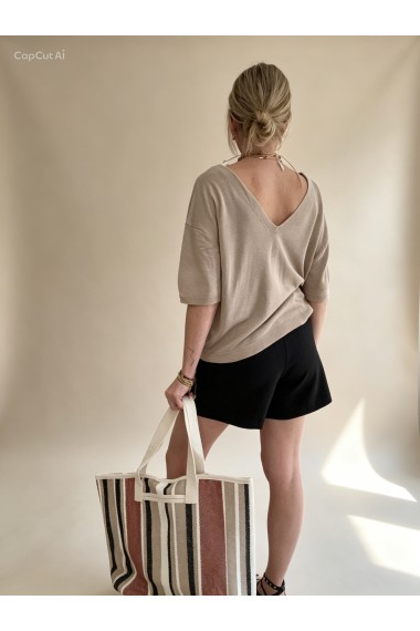 TOP PUNTO REVERSIBLE BEIGE 2