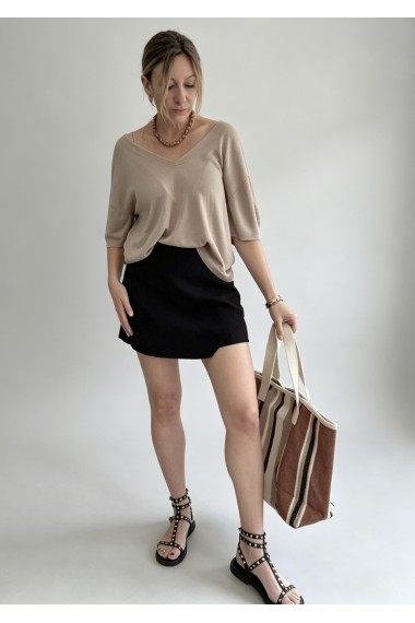 TOP PUNTO REVERSIBLE BEIGE
