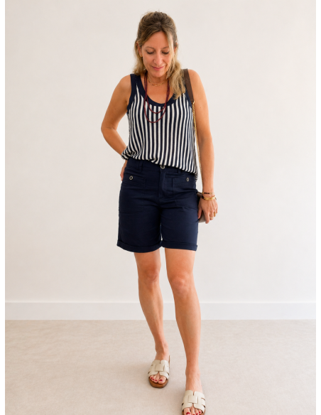 TOP SUNSET AZUL MARINO