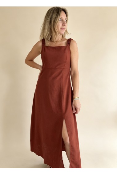 VESTIDO MIDI BURGUNDY