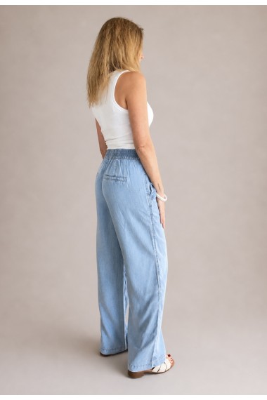 DENIM TENCEL GOMA AZUL CLARO