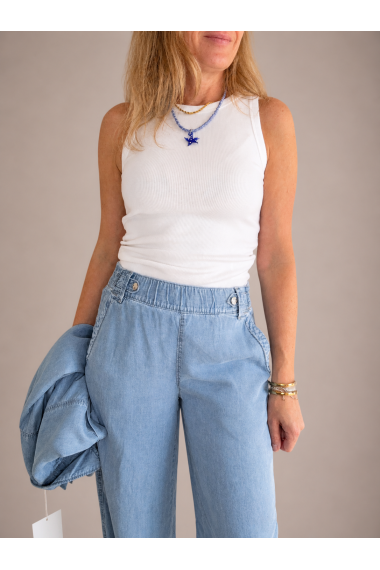 DENIM TENCEL GOMA AZUL CLARO