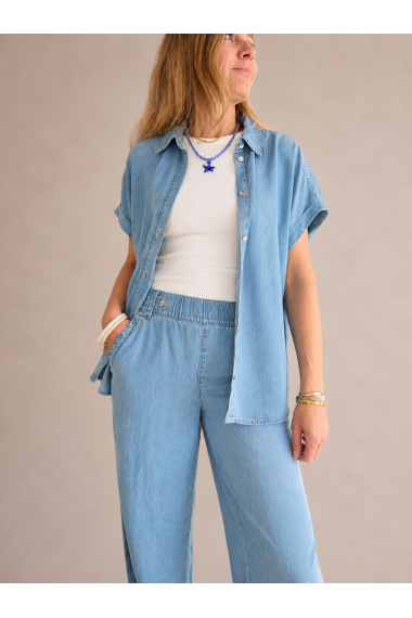 DENIM TENCEL GOMA AZUL CLARO