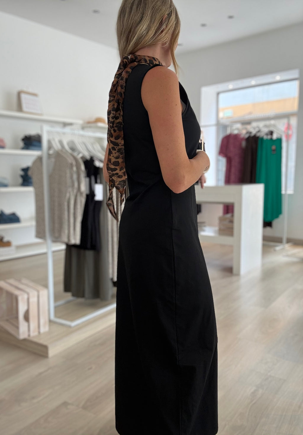 Vestido de algodón con bandana