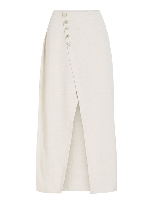 Falda Botones Cotton Natural