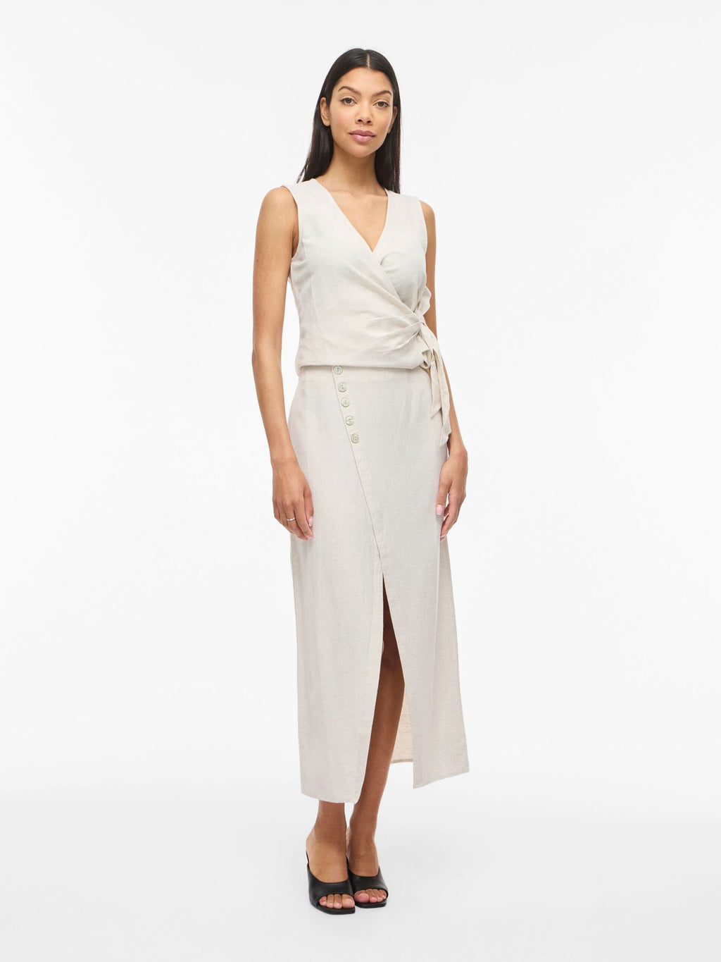 Falda Botones Cotton Natural