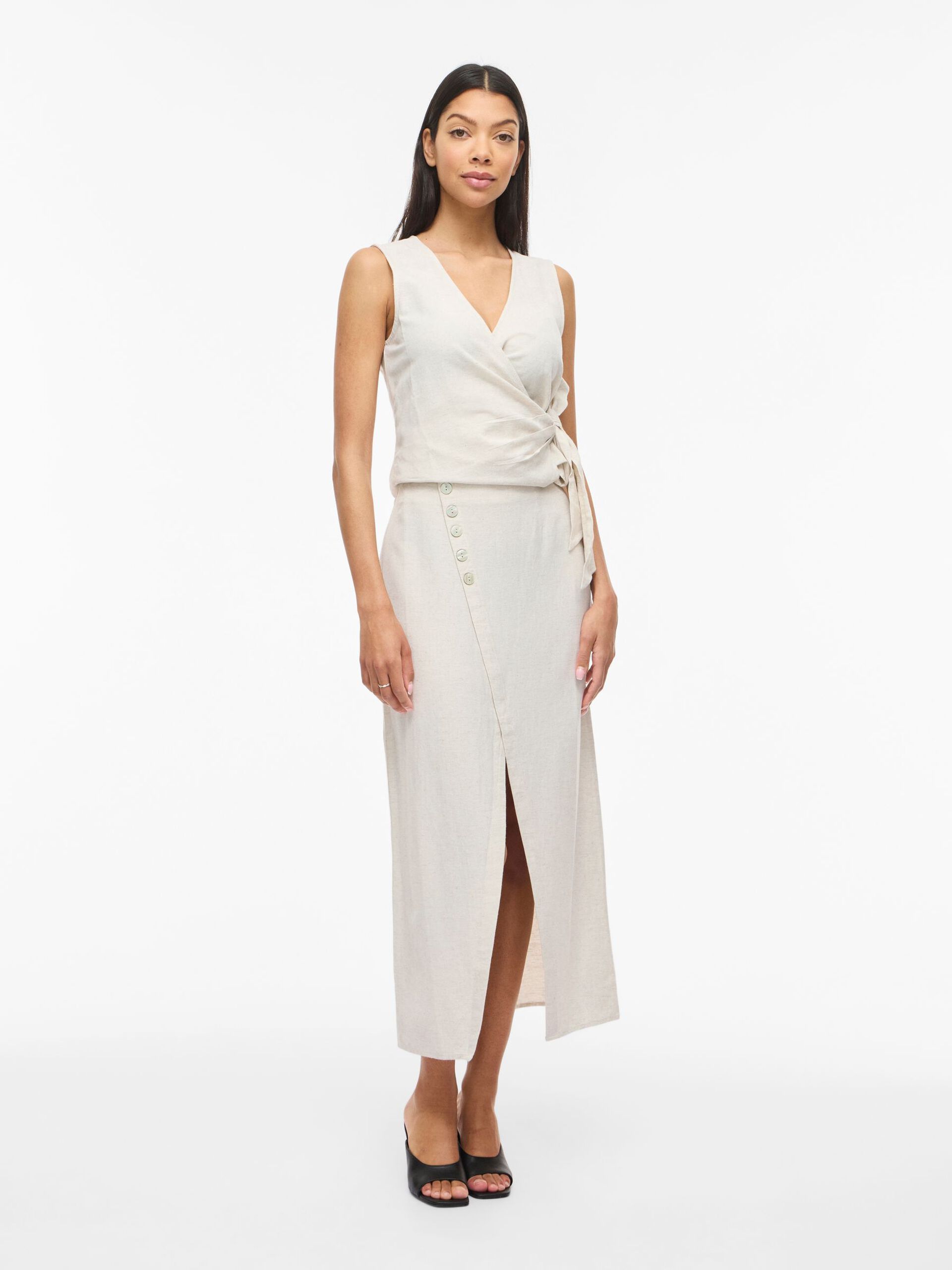 Falda Botones Cotton Natural