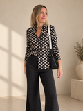 Camisa de punto estampada