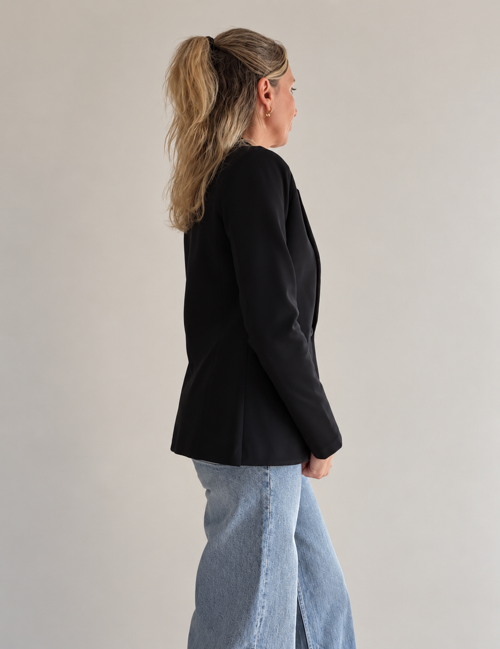 Blazer Milano de punto negra