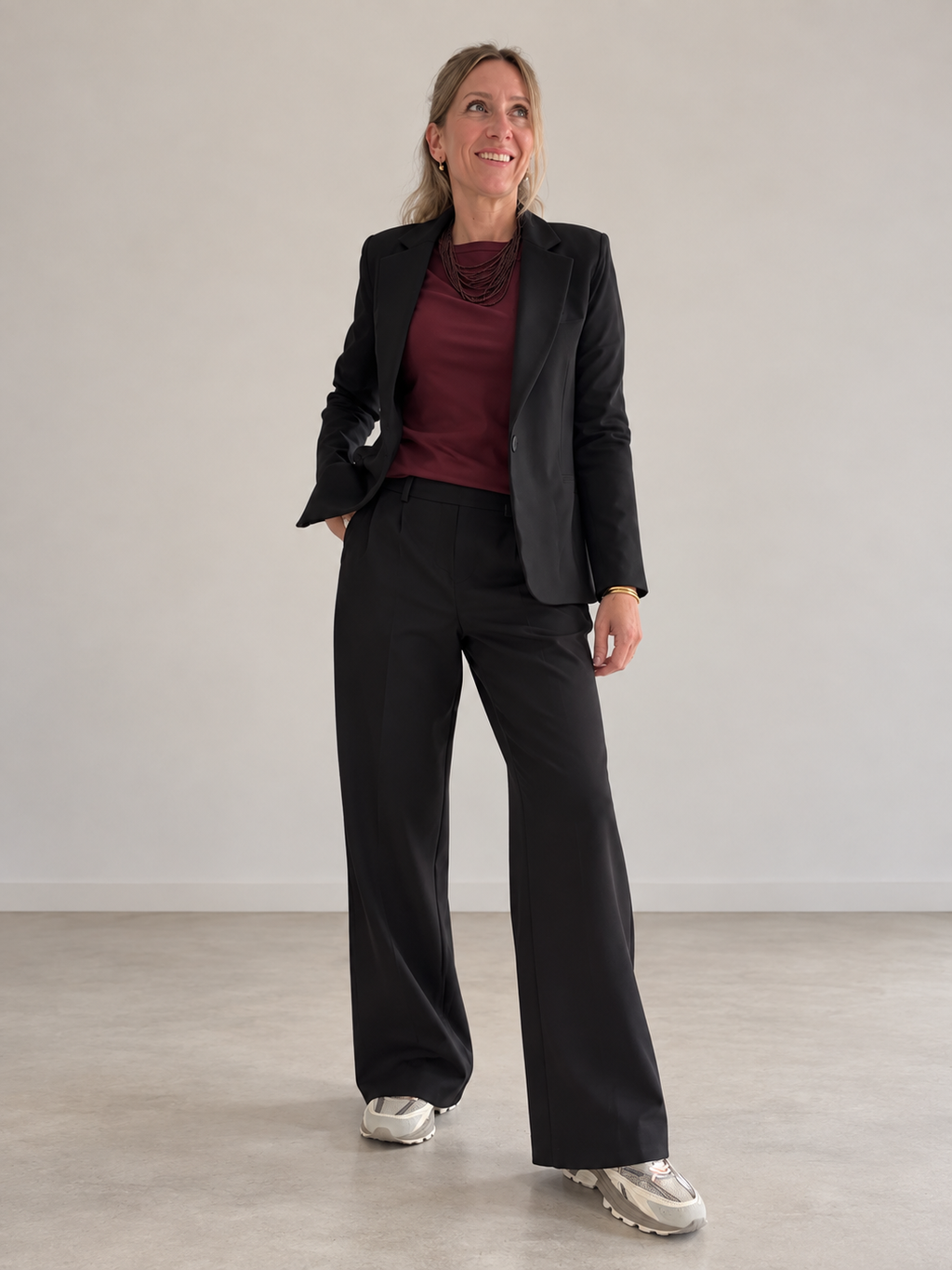 Blazer Milano de punto negra