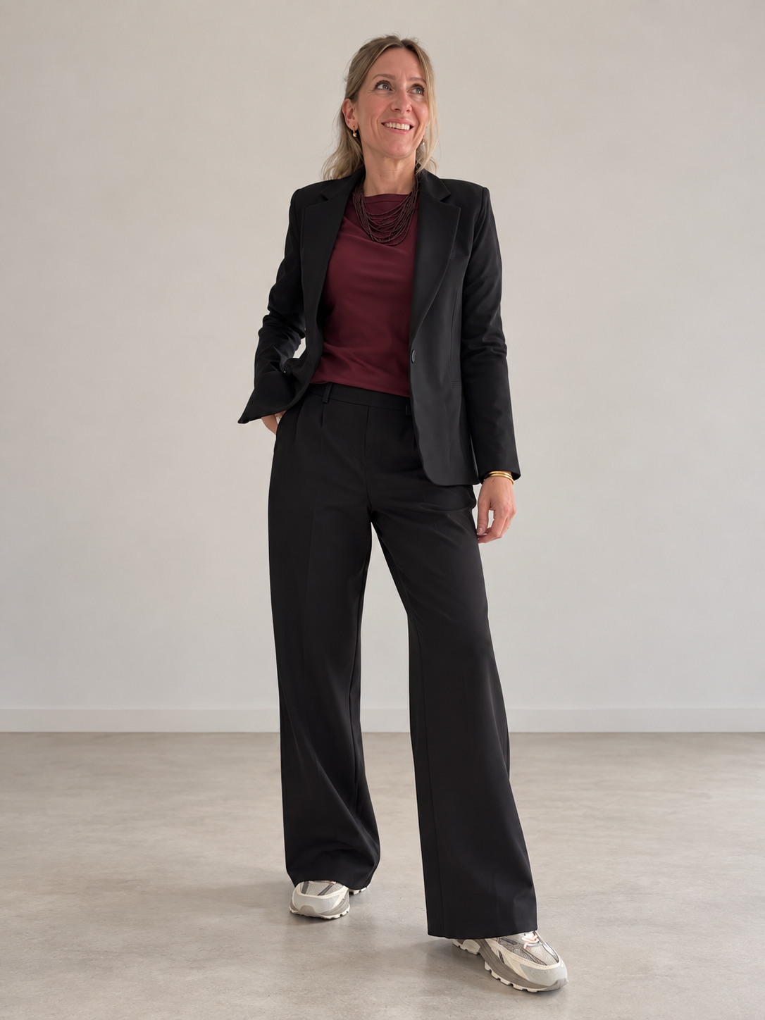 Blazer Milano de punto negra