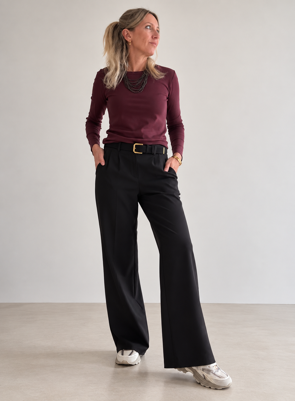 Pantalón Milano de punto negro