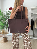 Bolso shopper burdeos