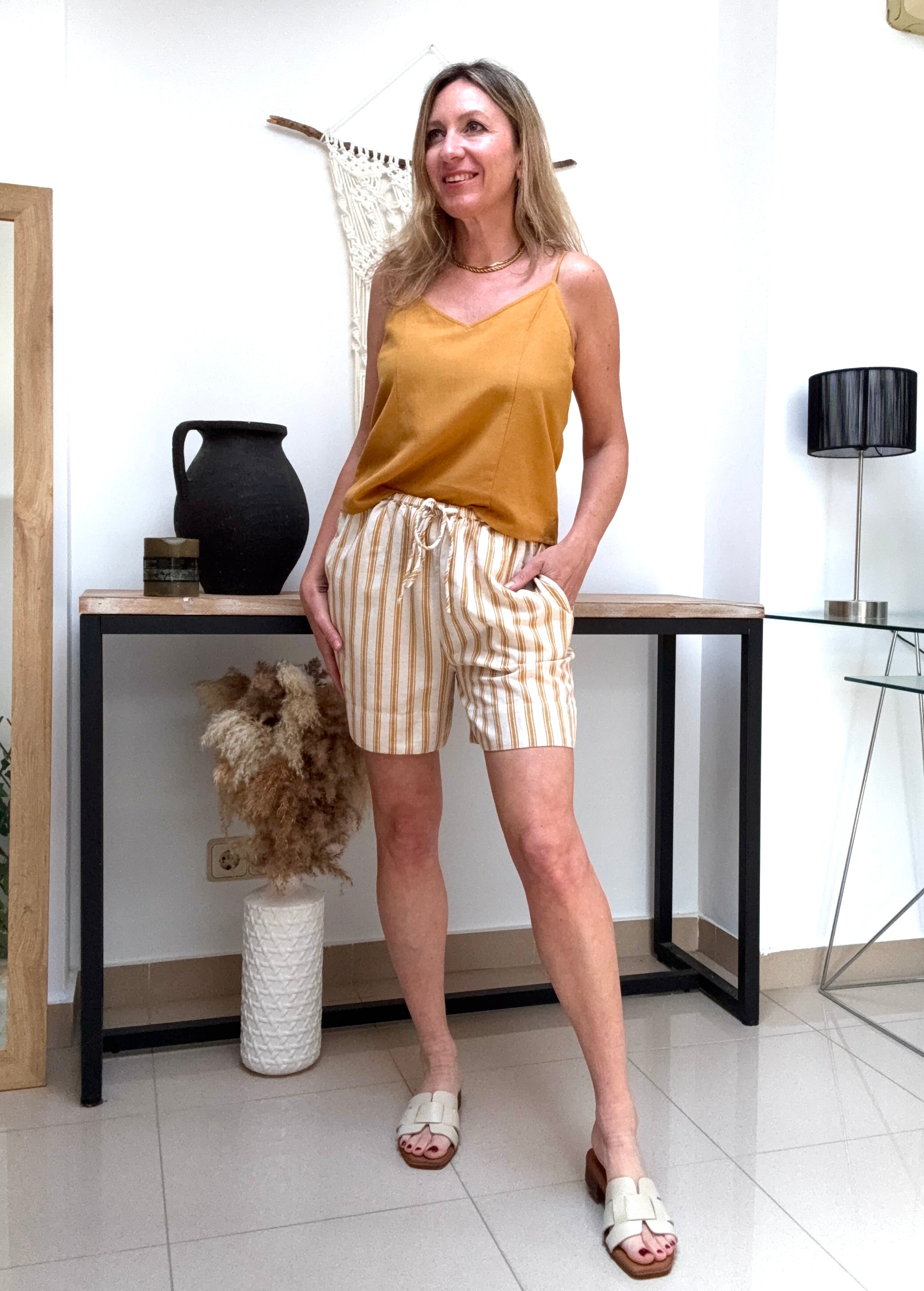Shorts cotton rayas