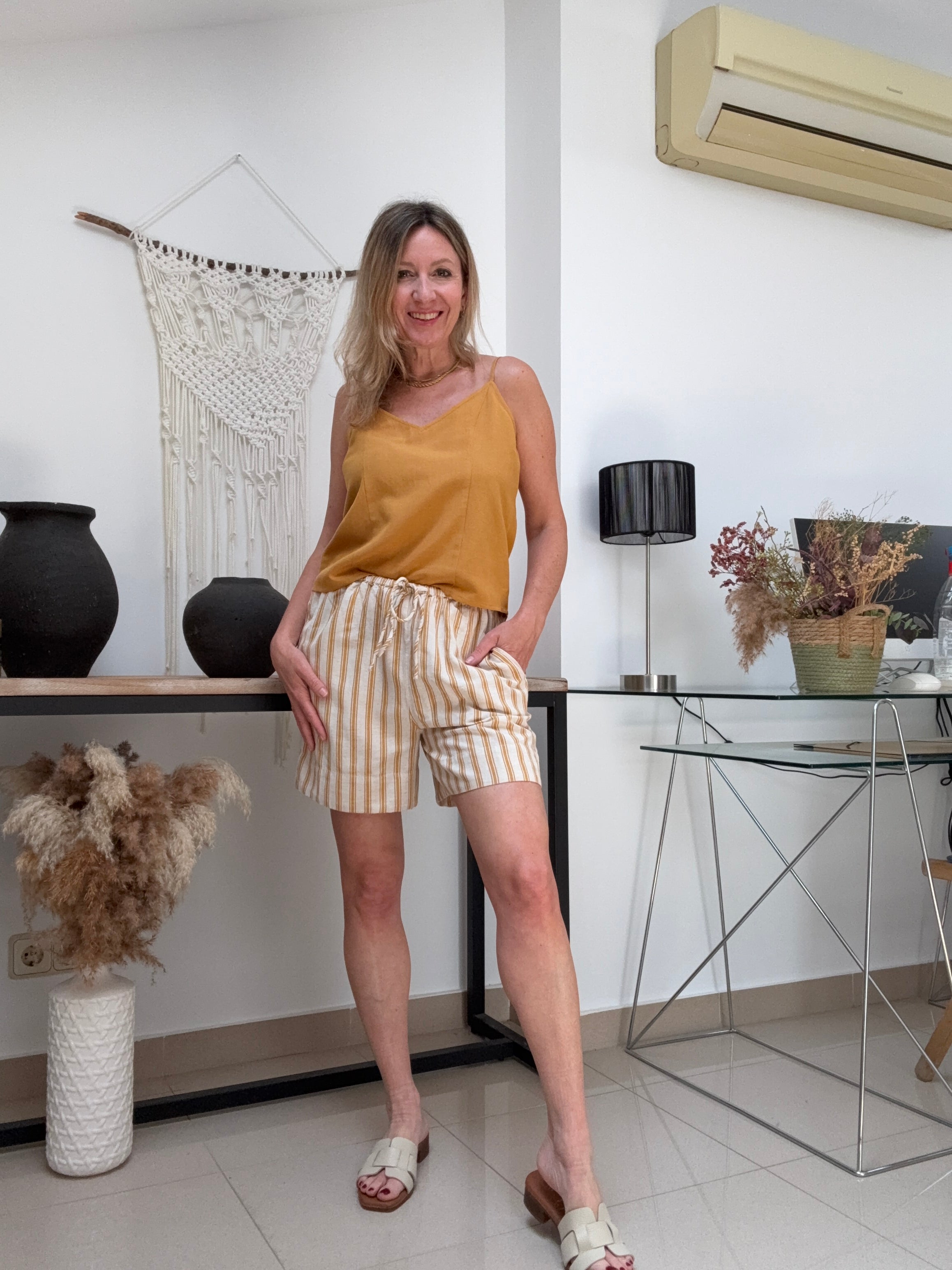 Shorts cotton rayas