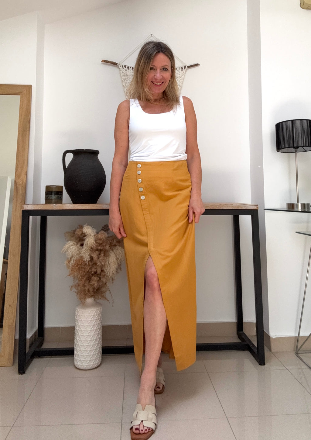 Falda Botones Cotton