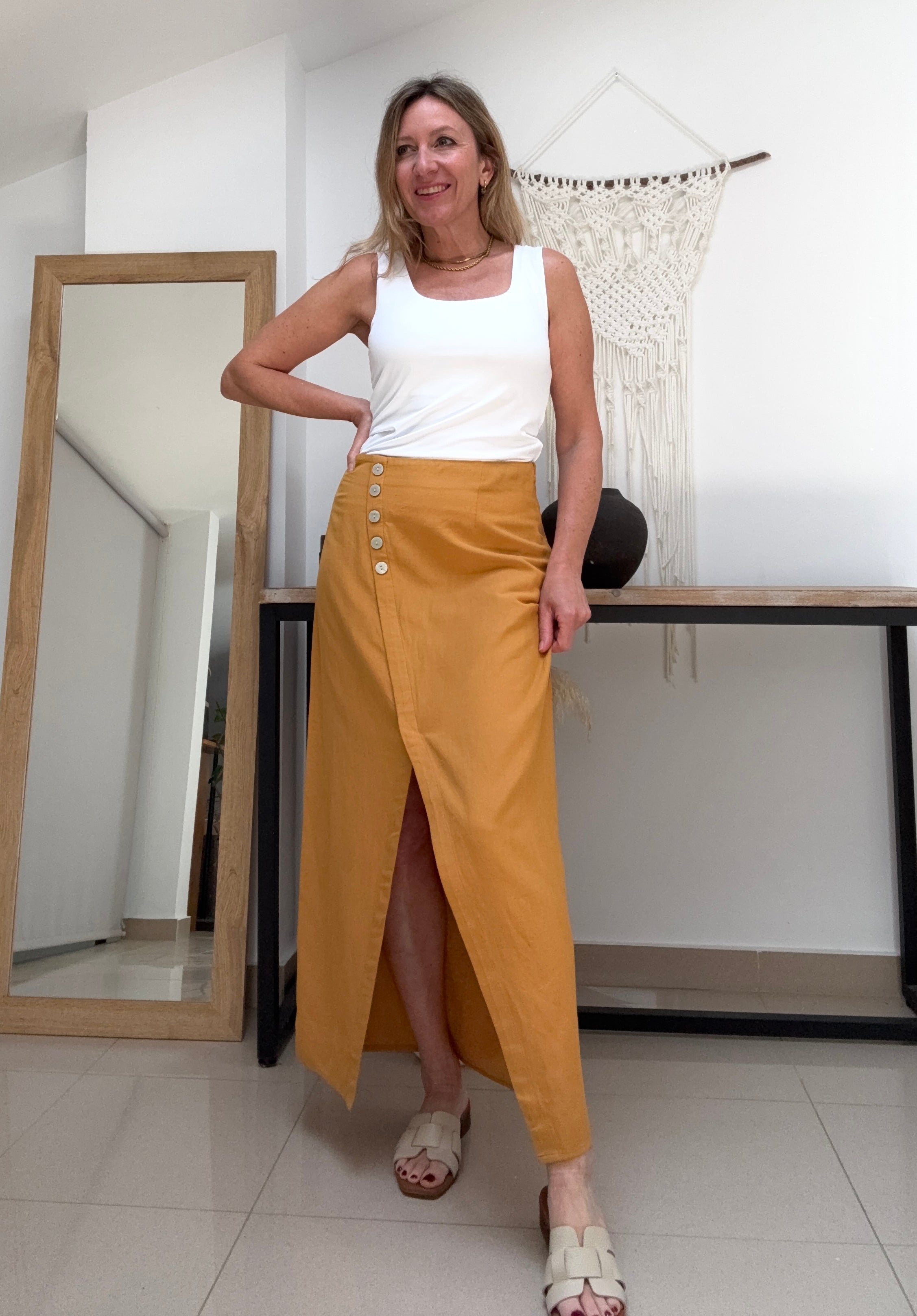 Falda Botones Cotton