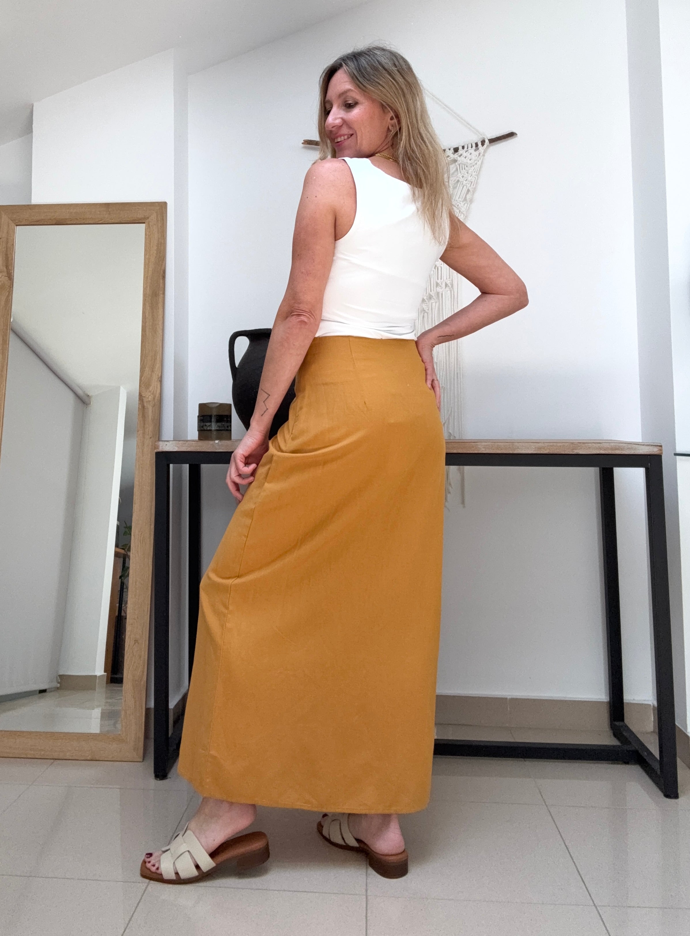 Falda Botones Cotton