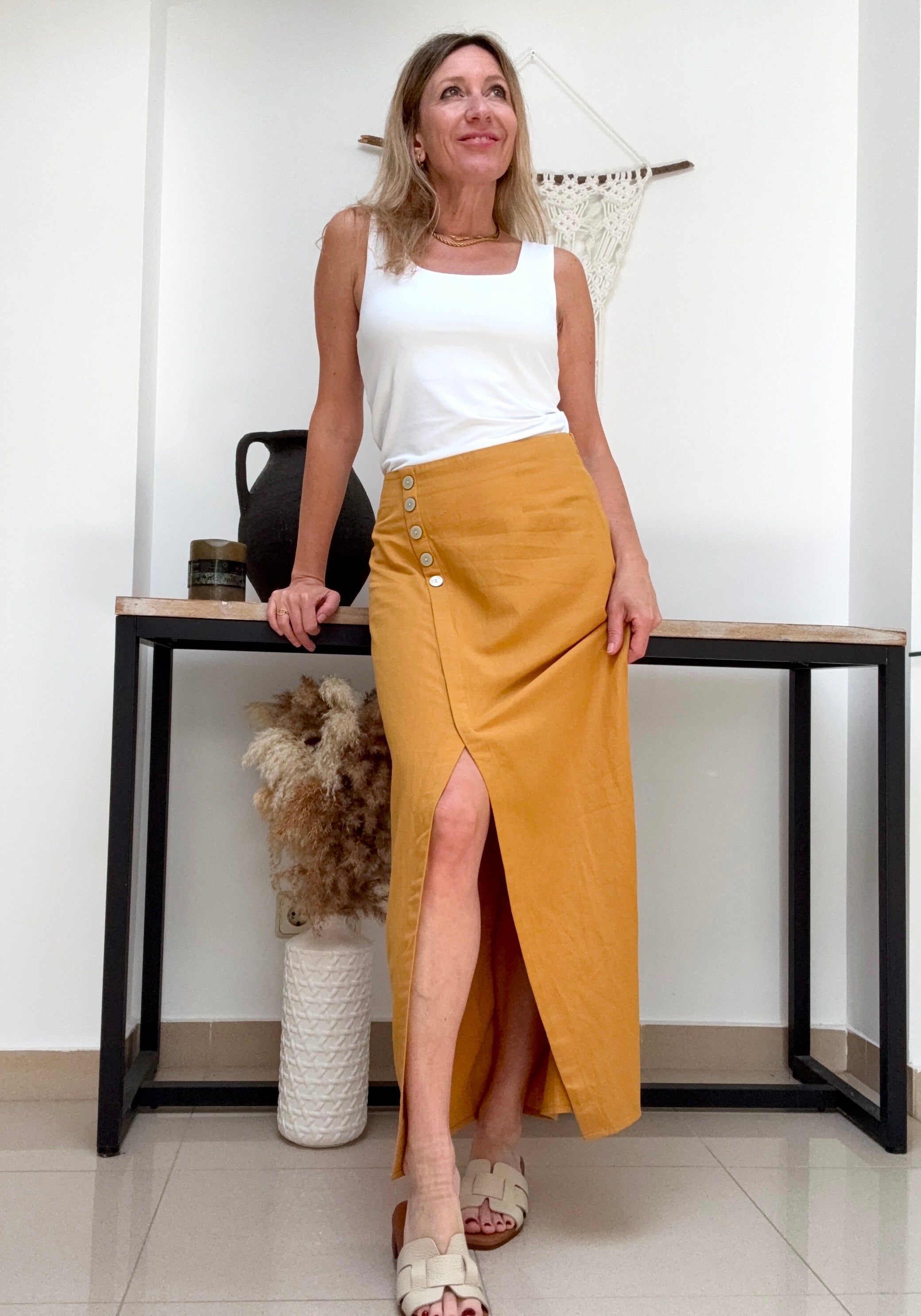 Falda Botones Cotton
