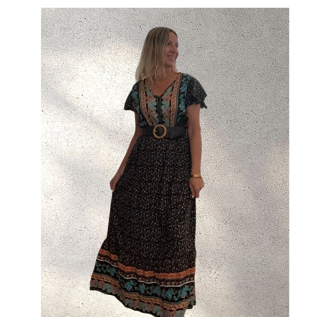 Vestido largo viscosa