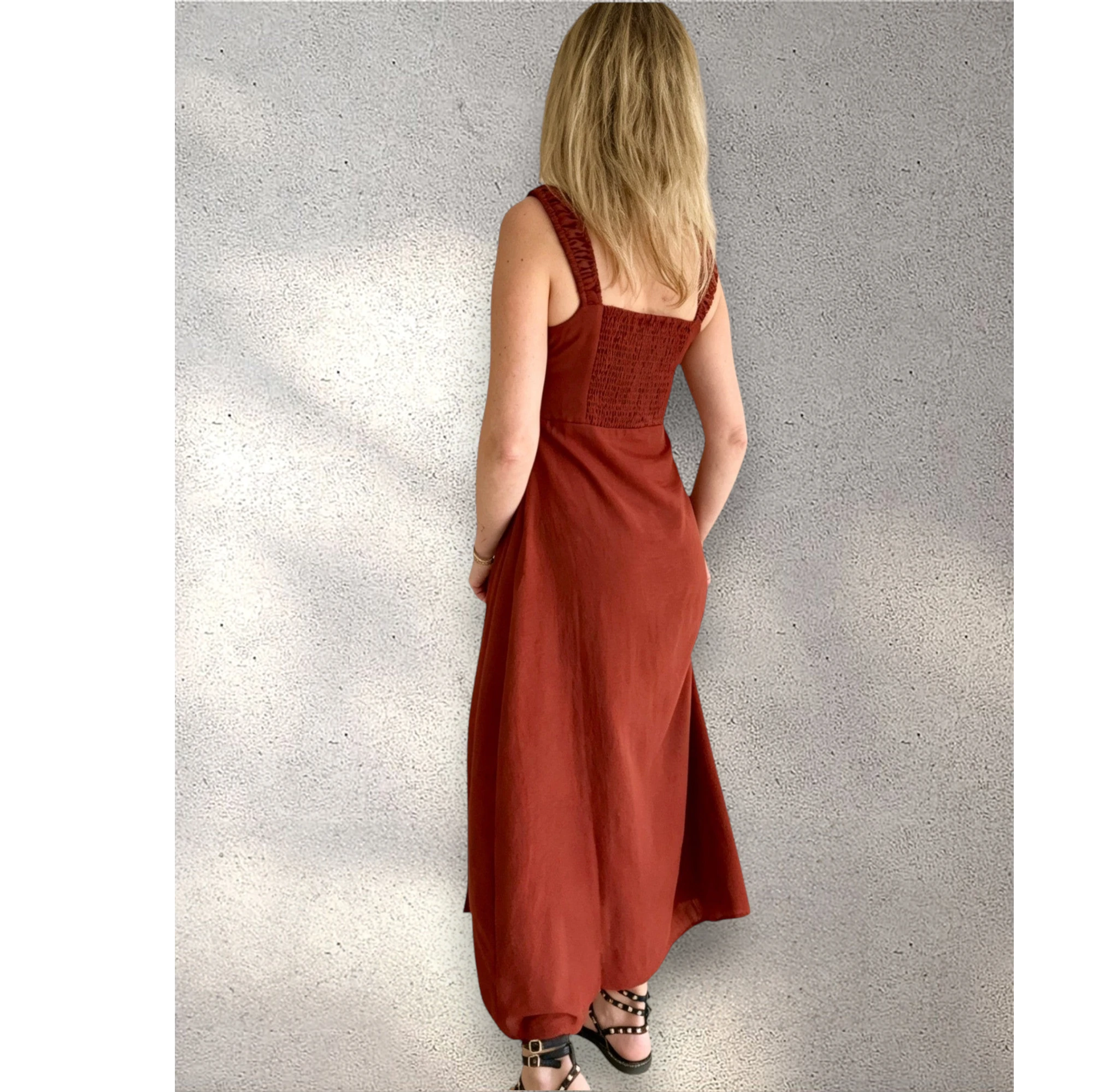 Vestido midi nido de abeja