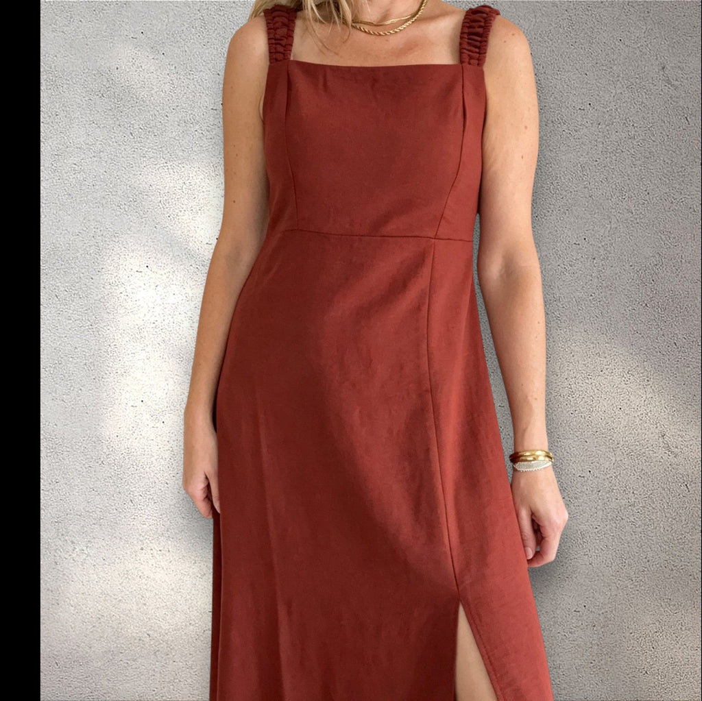 Vestido midi nido de abeja
