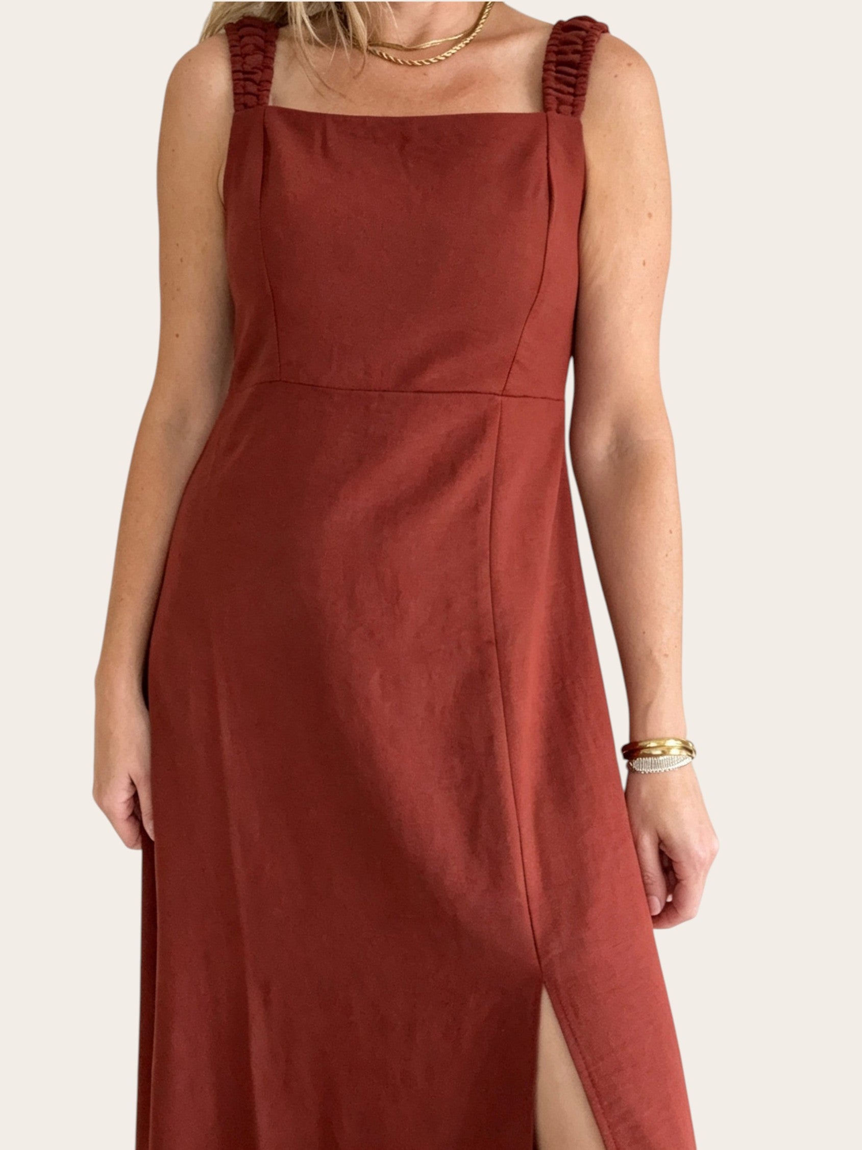 Vestido midi nido de abeja