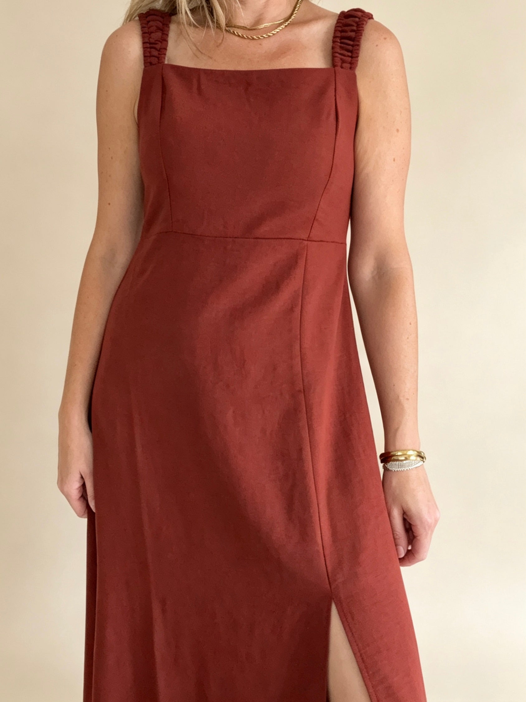 Vestido midi nido de abeja