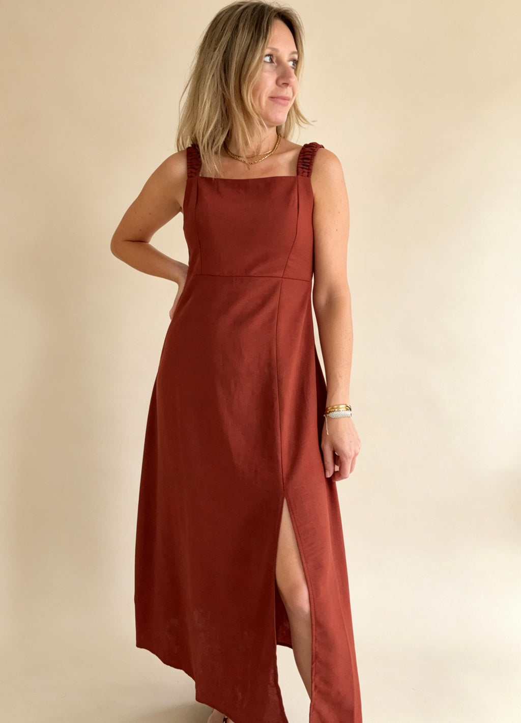 Vestido midi nido de abeja